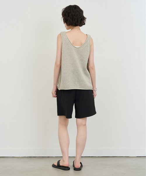 NUJOH(ヌゾ)の「Mesh Knit Sleeveless Vest / メッシュニットスリーブレスベスト(ベスト・レディース・ブラウン/ベージュ/ブラック・FREE)」の21枚目の写真