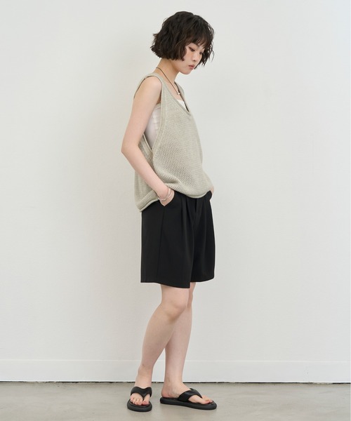 NUJOH(ヌゾ)の「Mesh Knit Sleeveless Vest / メッシュニットスリーブレスベスト(ベスト・レディース・ブラウン/ベージュ/ブラック・FREE)」の18枚目の写真