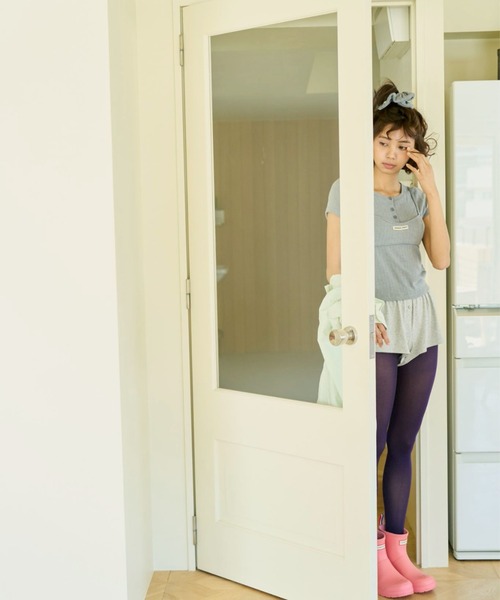 common gull products.(コモンガルプロダクツ)の「若葉雨とアイレットTシャツ(Tシャツ/カットソー・レディース・ホワイト系/ミント/グレー系・LARGE/MEDIUM/SMALL)」の10枚目の写真
