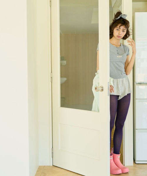 common gull products.(コモンガルプロダクツ)の「若葉雨とアイレットTシャツ(Tシャツ/カットソー・レディース・ホワイト系/ミント/グレー系・LARGE/MEDIUM/SMALL)」の11枚目の写真
