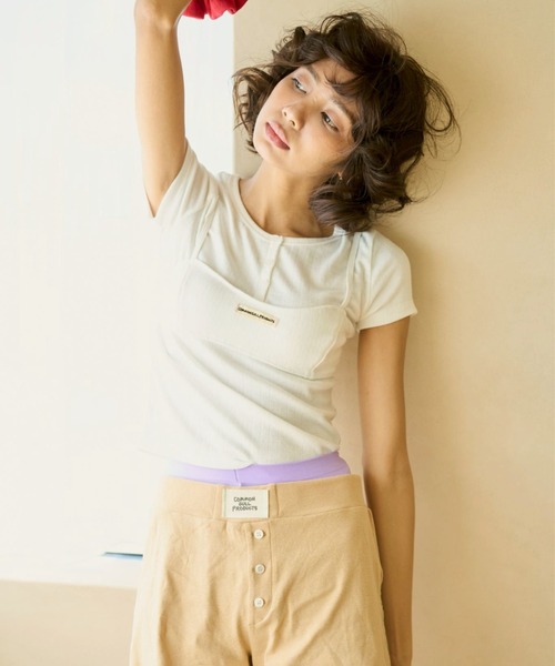 common gull products.(コモンガルプロダクツ)の「若葉雨とアイレットTシャツ(Tシャツ/カットソー・レディース・ホワイト系/ミント/グレー系・LARGE/MEDIUM/SMALL)」の22枚目の写真