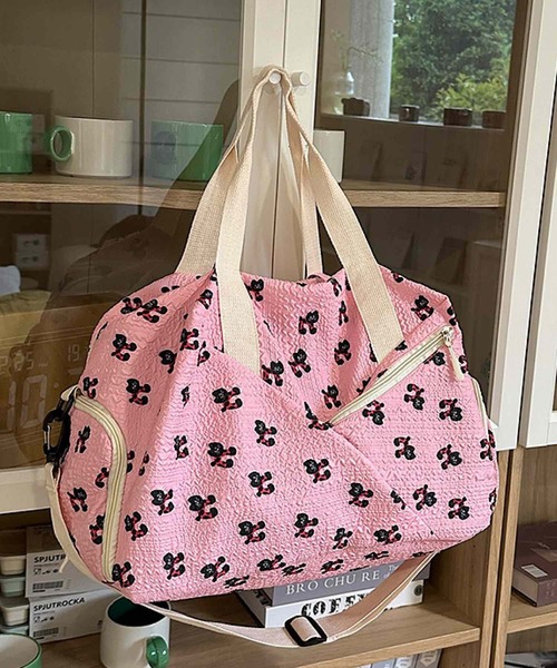 TONE SELECT GOODS(トーンセレクトグッズ)の「Liaa/アニマル 大容量 ボストンバッグ A18787(ボストンバッグ・レディース・ピンク/ホワイト/ベビーピンク・FREE)」の2枚目の写真