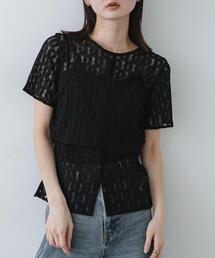 SENSE OF PLACE by URBAN RESEARCH | レースビスチェアンサンブルカットトップ(Tシャツ/カットソー)