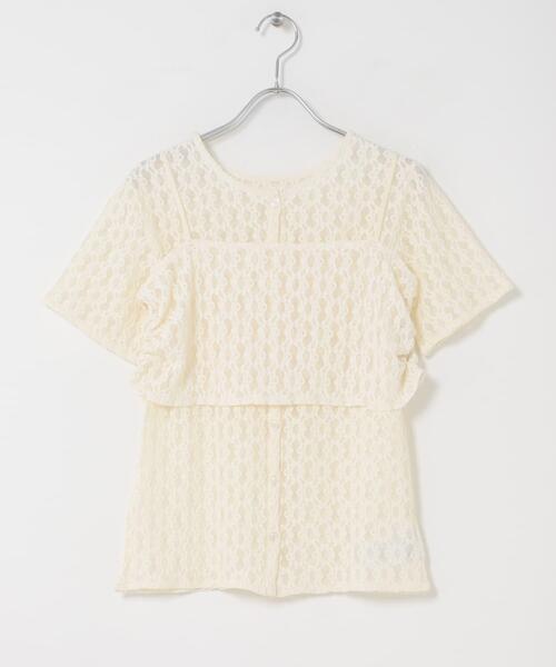 SENSE OF PLACE by URBAN RESEARCH(センスオブプレイスバイアーバンリサーチ)の「レースビスチェアンサンブルカットトップ(Tシャツ/カットソー・レディース・ブラック/ブラウン/アイボリー・ONE)」の7枚目の写真