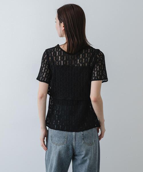 SENSE OF PLACE by URBAN RESEARCH(センスオブプレイスバイアーバンリサーチ)の「レースビスチェアンサンブルカットトップ(Tシャツ/カットソー・レディース・ブラック/ブラウン/アイボリー・ONE)」の10枚目の写真