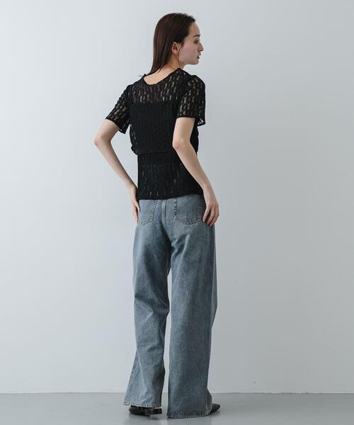 SENSE OF PLACE by URBAN RESEARCH(センスオブプレイスバイアーバンリサーチ)の「レースビスチェアンサンブルカットトップ(Tシャツ/カットソー・レディース・ブラック/ブラウン/アイボリー・ONE)」の12枚目の写真