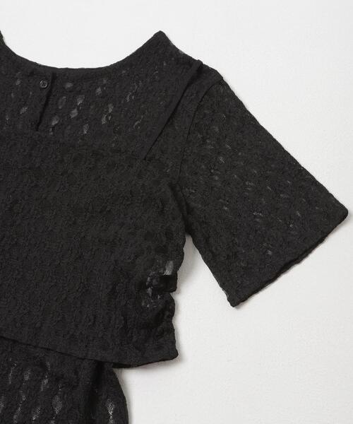 SENSE OF PLACE by URBAN RESEARCH(センスオブプレイスバイアーバンリサーチ)の「レースビスチェアンサンブルカットトップ(Tシャツ/カットソー・レディース・ブラック/ブラウン/アイボリー・ONE)」の14枚目の写真