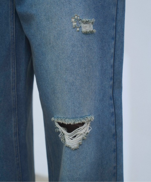 Zooodle(ズードル)の「Damaged wide denim pants - ダメージワイドデニムパンツ -(デニムパンツ・メンズ・ブルー/ブラック・MEDIUM/LARGE)」の13枚目の写真