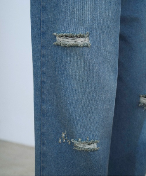 Zooodle(ズードル)の「Damaged wide denim pants - ダメージワイドデニムパンツ -(デニムパンツ・メンズ・ブルー/ブラック・MEDIUM/LARGE)」の14枚目の写真