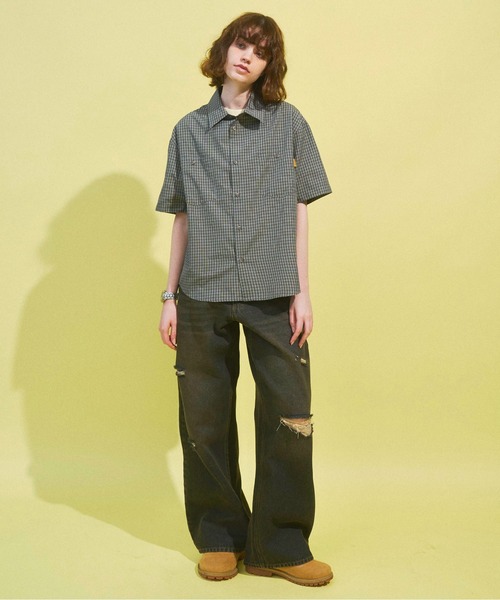 Zooodle(ズードル)の「Damaged wide denim pants - ダメージワイドデニムパンツ -(デニムパンツ・メンズ・ブルー/ブラック・MEDIUM/LARGE)」の20枚目の写真