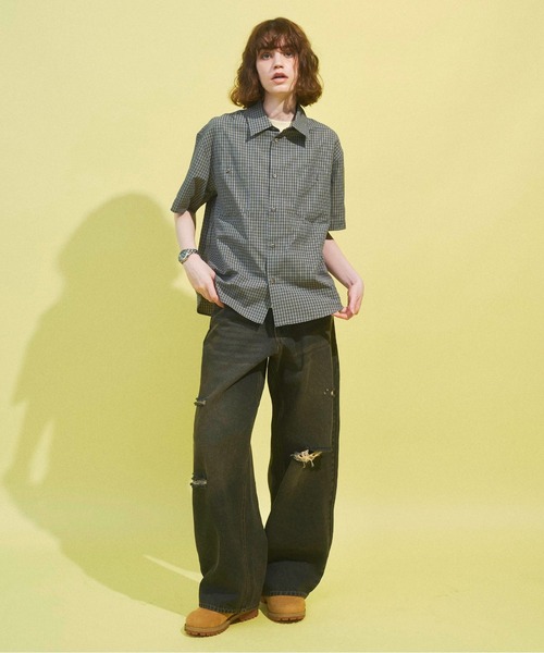 Zooodle(ズードル)の「Damaged wide denim pants - ダメージワイドデニムパンツ -(デニムパンツ・メンズ・ブルー/ブラック・MEDIUM/LARGE)」の22枚目の写真