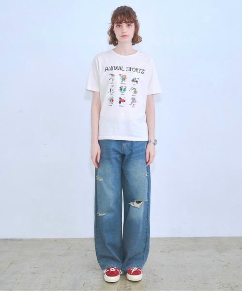 Zooodle(ズードル)の「Damaged wide denim pants - ダメージワイドデニムパンツ -(デニムパンツ・メンズ・ブルー/ブラック・MEDIUM/LARGE)」の17枚目の写真