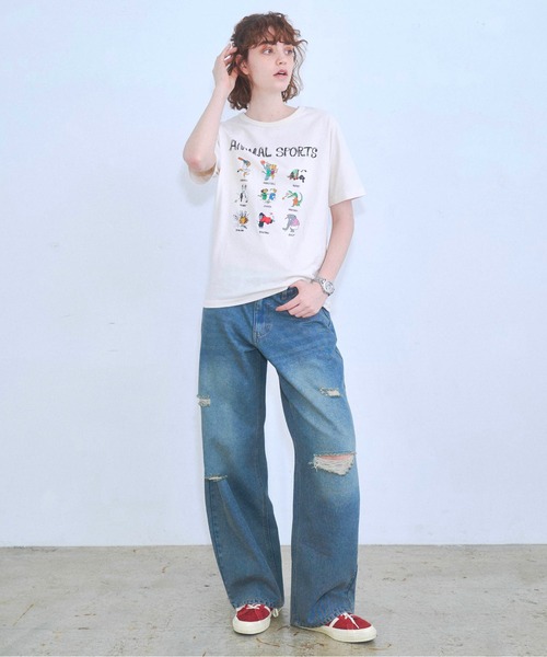 Zooodle(ズードル)の「Damaged wide denim pants - ダメージワイドデニムパンツ -(デニムパンツ・メンズ・ブルー/ブラック・MEDIUM/LARGE)」の19枚目の写真