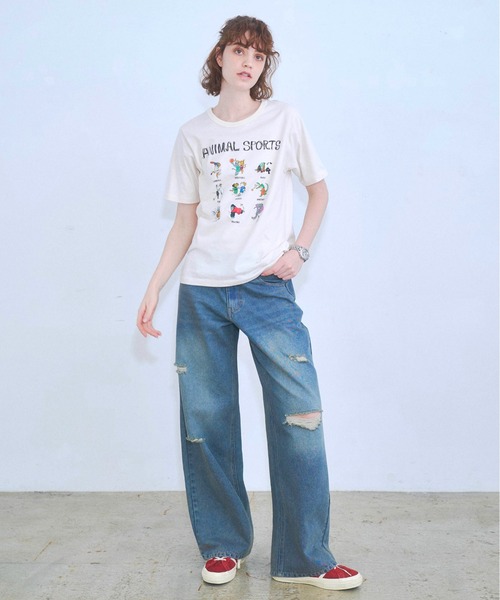 Zooodle(ズードル)の「Damaged wide denim pants - ダメージワイドデニムパンツ -(デニムパンツ・メンズ・ブルー/ブラック・MEDIUM/LARGE)」の21枚目の写真