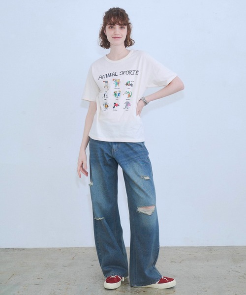 Zooodle(ズードル)の「Damaged wide denim pants - ダメージワイドデニムパンツ -(デニムパンツ・メンズ・ブルー/ブラック・MEDIUM/LARGE)」の15枚目の写真