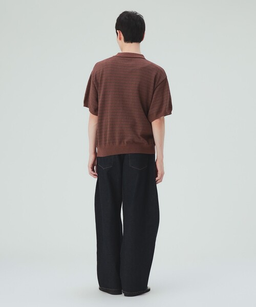 BEAMS HEART(ビームスハート)の「【7/9値下げ】ブークレ ボーダー スキッパー ニットポロシャツ(ポロシャツ・メンズ・ブラウン/レッド系その他7・SMALL/MEDIUM/LARGE)」の8枚目の写真