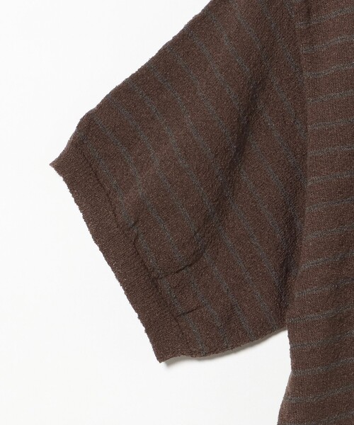 BEAMS HEART(ビームスハート)の「【7/9値下げ】ブークレ ボーダー スキッパー ニットポロシャツ(ポロシャツ・メンズ・ブラウン/レッド系その他7・SMALL/MEDIUM/LARGE)」の16枚目の写真