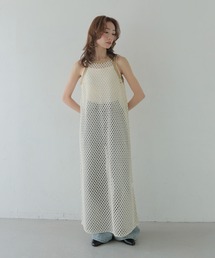 【CLEIO】メッシュアメリカンスリーブワンピース MESH AMERICAN SLEEVE ONE-PIECE