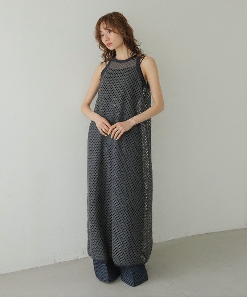 CLEIO(クレイオ)の「【CLEIO】メッシュアメリカンスリーブワンピース MESH AMERICAN SLEEVE ONE-PIECE(ワンピース・レディース・ブラウン/チャコールグレー/アイボリー・FREE)」の14枚目の写真