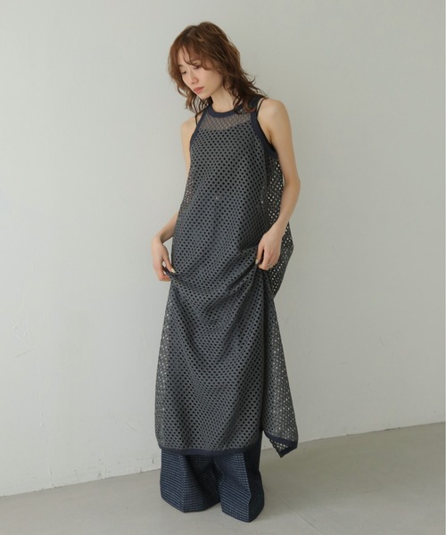 CLEIO(クレイオ)の「【CLEIO】メッシュアメリカンスリーブワンピース MESH AMERICAN SLEEVE ONE-PIECE(ワンピース・レディース・ブラウン/チャコールグレー/アイボリー・FREE)」の16枚目の写真