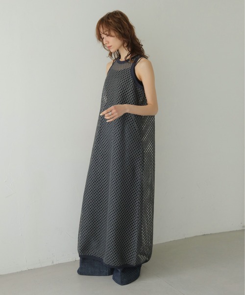 CLEIO(クレイオ)の「【CLEIO】メッシュアメリカンスリーブワンピース MESH AMERICAN SLEEVE ONE-PIECE(ワンピース・レディース・ブラウン/チャコールグレー/アイボリー・FREE)」の17枚目の写真