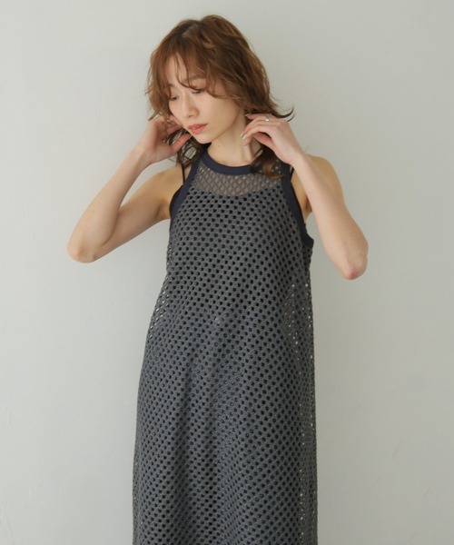CLEIO(クレイオ)の「【CLEIO】メッシュアメリカンスリーブワンピース MESH AMERICAN SLEEVE ONE-PIECE(ワンピース・レディース・ブラウン/チャコールグレー/アイボリー・FREE)」の20枚目の写真