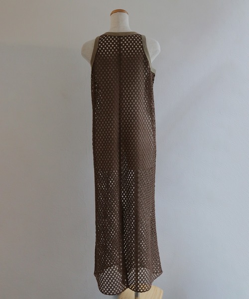 CLEIO(クレイオ)の「【CLEIO】メッシュアメリカンスリーブワンピース MESH AMERICAN SLEEVE ONE-PIECE(ワンピース・レディース・ブラウン/チャコールグレー/アイボリー・FREE)」の7枚目の写真
