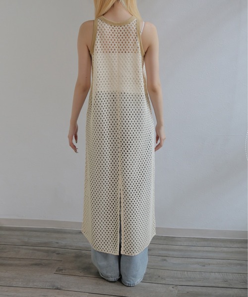 CLEIO(クレイオ)の「【CLEIO】メッシュアメリカンスリーブワンピース MESH AMERICAN SLEEVE ONE-PIECE(ワンピース・レディース・ブラウン/チャコールグレー/アイボリー・FREE)」の10枚目の写真