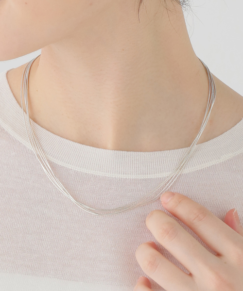 Spick & Span(スピックアンドスパン)の「Native SilverStreams / liquid silver necklace 45cm(ネックレス・レディース・シルバー・FREE)」の1枚目の写真
