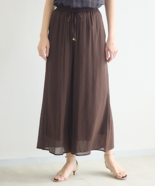 KATHARINE ROSS（キャサリンロス）の「【接触冷感/UV】ウォッシャブルワイドパンツ（その他パンツ・レディース・ブラウン/ブルー/ブラック・FREE）」の2枚目の写真