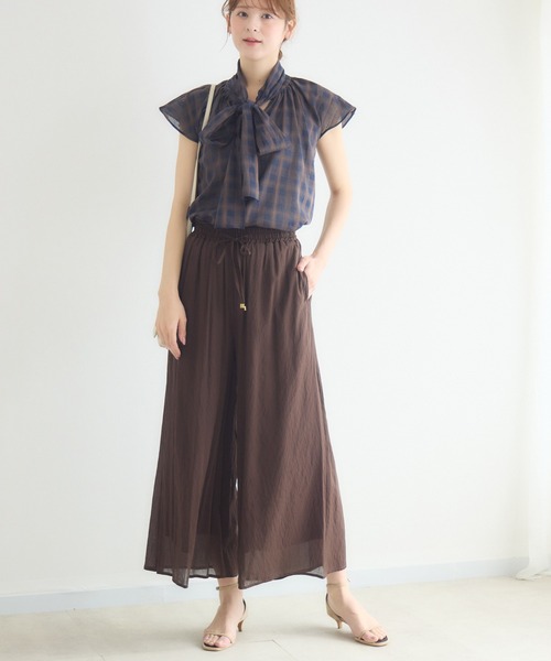 KATHARINE ROSS（キャサリンロス）の「【接触冷感/UV】ウォッシャブルワイドパンツ（その他パンツ・レディース・ブラウン/ブルー/ブラック・FREE）」の12枚目の写真