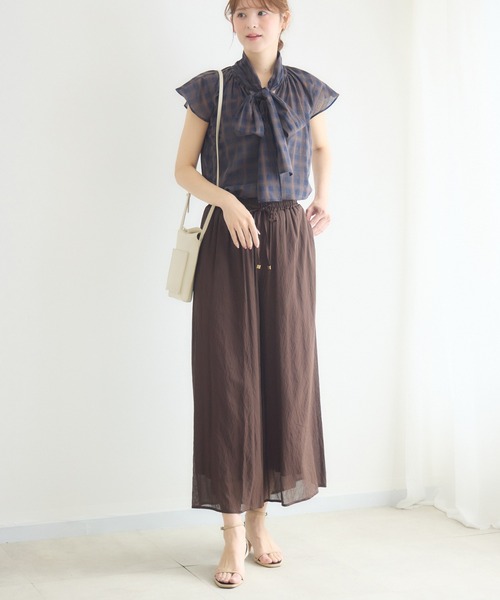 KATHARINE ROSS（キャサリンロス）の「【接触冷感/UV】ウォッシャブルワイドパンツ（その他パンツ・レディース・ブラウン/ブルー/ブラック・FREE）」の13枚目の写真