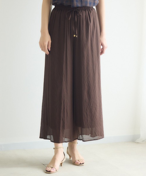 KATHARINE ROSS（キャサリンロス）の「【接触冷感/UV】ウォッシャブルワイドパンツ（その他パンツ・レディース・ブラウン/ブルー/ブラック・FREE）」の10枚目の写真