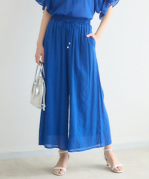 KATHARINE ROSS（キャサリンロス）の「【接触冷感/UV】ウォッシャブルワイドパンツ（その他パンツ・レディース・ブラウン/ブルー/ブラック・FREE）」の15枚目の写真