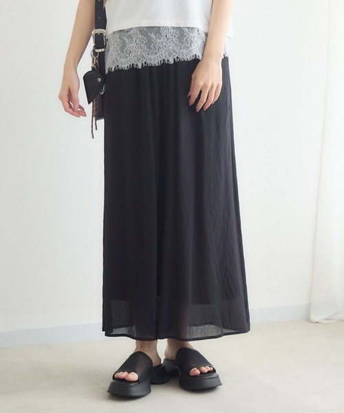 KATHARINE ROSS（キャサリンロス）の「【接触冷感/UV】ウォッシャブルワイドパンツ（その他パンツ・レディース・ブラウン/ブルー/ブラック・FREE）」の4枚目の写真