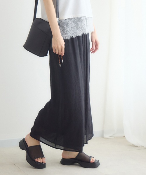 KATHARINE ROSS（キャサリンロス）の「【接触冷感/UV】ウォッシャブルワイドパンツ（その他パンツ・レディース・ブラウン/ブルー/ブラック・FREE）」の6枚目の写真