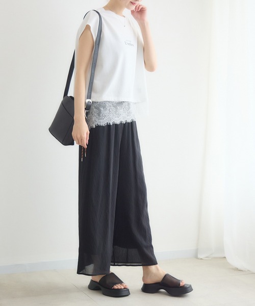 KATHARINE ROSS（キャサリンロス）の「【接触冷感/UV】ウォッシャブルワイドパンツ（その他パンツ・レディース・ブラウン/ブルー/ブラック・FREE）」の8枚目の写真