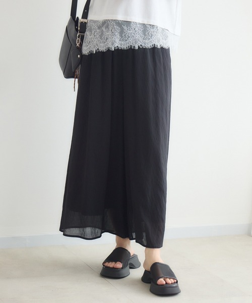 KATHARINE ROSS（キャサリンロス）の「【接触冷感/UV】ウォッシャブルワイドパンツ（その他パンツ・レディース・ブラウン/ブルー/ブラック・FREE）」の5枚目の写真