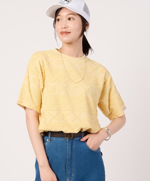 Arnold Palmer（アーノルドパーマー）の「シェア アンブレラ パイルジャガード Tシャツ（Tシャツ/カットソー・レディース・アイボリー/チャコールグレー/ベージュ・LL/XS/L/M/S）」の3枚目の写真