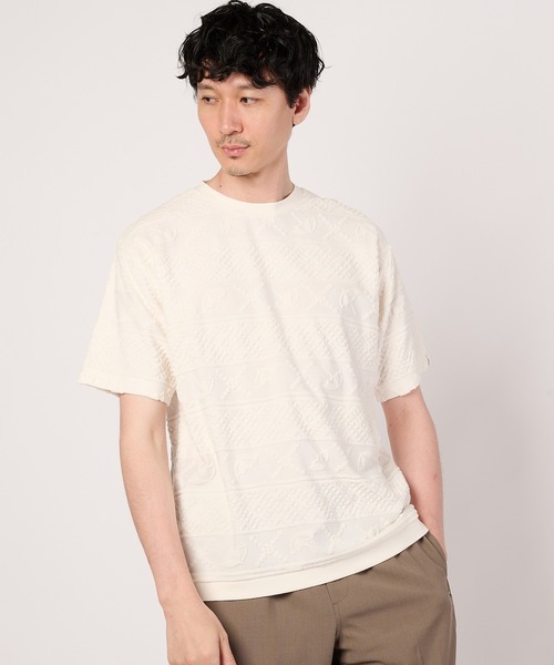 Arnold Palmer（アーノルドパーマー）の「シェア アンブレラ パイルジャガード Tシャツ（Tシャツ/カットソー・レディース・アイボリー/チャコールグレー/ベージュ・LL/XS/L/M/S）」の8枚目の写真