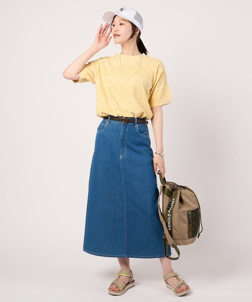 Arnold Palmer（アーノルドパーマー）の「シェア アンブレラ パイルジャガード Tシャツ（Tシャツ/カットソー・レディース・アイボリー/チャコールグレー/ベージュ・LL/XS/L/M/S）」の13枚目の写真