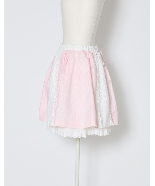 Lolime by mellfy memory(ロリミー バイ メルフィーメモリー)の「stripe frill flare skirt(スカート・レディース・ブルー/ピンク・M/LL)」の10枚目の写真