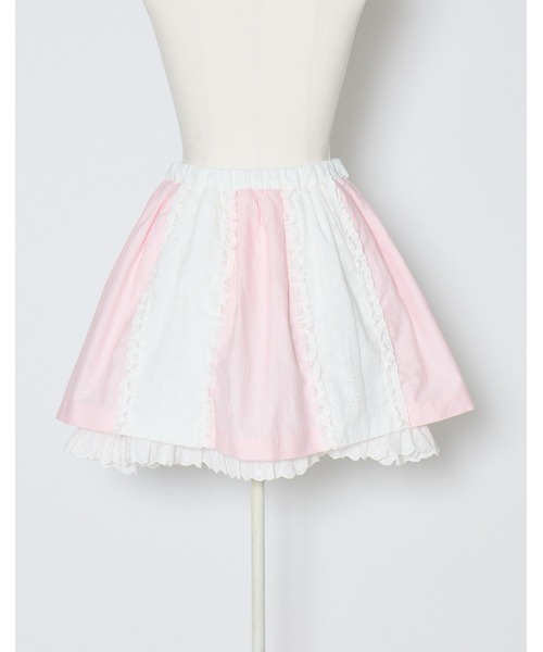 Lolime by mellfy memory(ロリミー バイ メルフィーメモリー)の「stripe frill flare skirt(スカート・レディース・ブルー/ピンク・M/LL)」の11枚目の写真