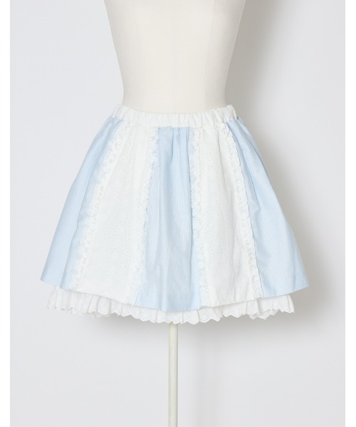 Lolime by mellfy memory(ロリミー バイ メルフィーメモリー)の「stripe frill flare skirt(スカート・レディース・ブルー/ピンク・M/LL)」の14枚目の写真