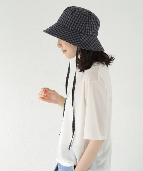 Odds(オッズ)の「Odds / オッズ CHECKED HAT(ハット・レディース・ブラウン/ライトブルー/ブラック・FREE)」の4枚目の写真