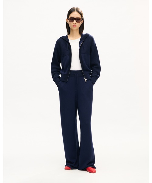 KENZO（ケンゾー）の「'KENZO Signature' ニット ジップアップ フーディー イン コットン ウール（カーディガン/ボレロ・レディース・ブルー系その他・SMALL/X-SMALL/MEDIUM）」の4枚目の写真