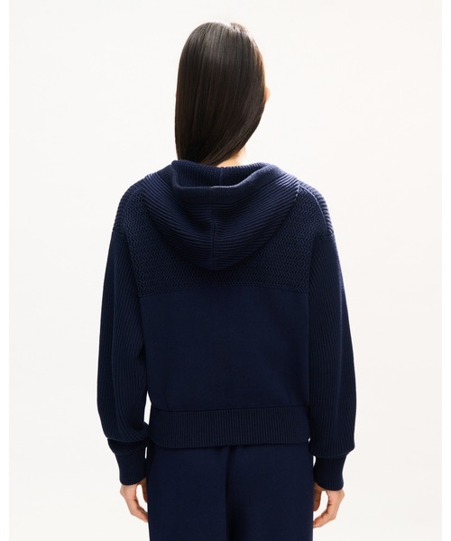 KENZO（ケンゾー）の「'KENZO Signature' ニット ジップアップ フーディー イン コットン ウール（カーディガン/ボレロ・レディース・ブルー系その他・SMALL/X-SMALL/MEDIUM）」の3枚目の写真