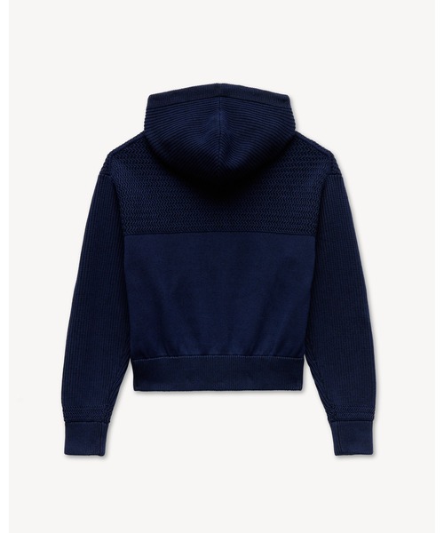 KENZO（ケンゾー）の「'KENZO Signature' ニット ジップアップ フーディー イン コットン ウール（カーディガン/ボレロ・レディース・ブルー系その他・SMALL/X-SMALL/MEDIUM）」の6枚目の写真