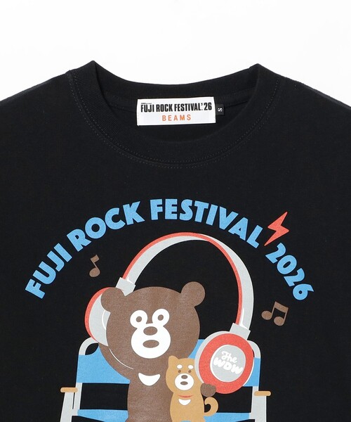 Ray BEAMS(レイビームス)の「〈WOMEN〉FUJI ROCK FESTIVAL'26 / The Wonderful! design works. / BIG HEADPHONES BEAR TEE(WEB限定)(Tシャツ/カットソー・レディース・ブラック・SMALL)」の7枚目の写真