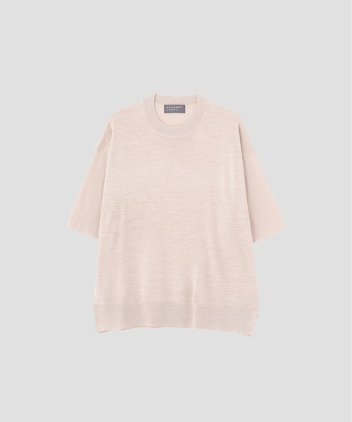 MARGARET HOWELL（マーガレットハウエル）の「WASHABLE SILK COTTON（ニット/セーター・レディース・ボルドー/ライトベージュ・2）」の5枚目の写真